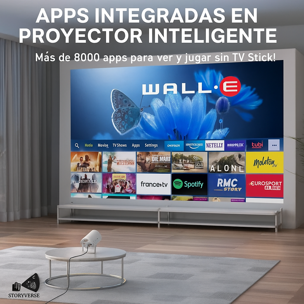 Proyector StoryVerse, WiFi 6 5G, Bluetooth 5.0, compatible con 4K, 1080p y Full HD - PROMOCIÓN